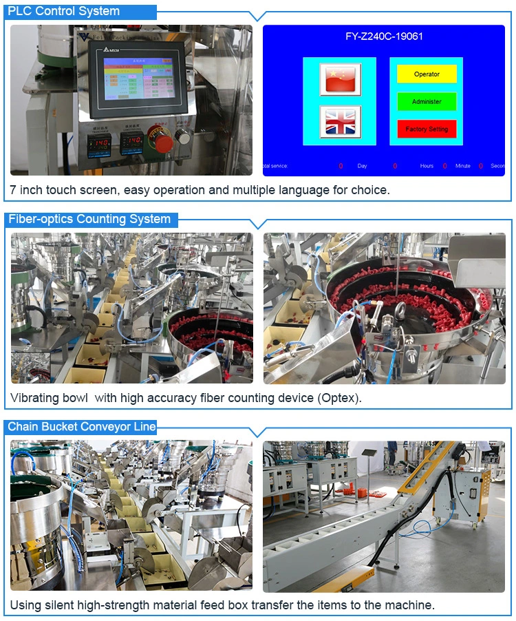 Automatic Fastener Hardware Screws Nuts Bolts Nails Spring Washer O-Rings Furniture Plastic Anchor Spare Parts Toy Bricks Packing Packaging Machine