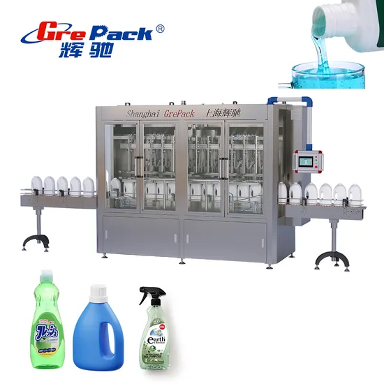 Hand Washing Liquid Soap Laundry Detergent Bottle Filling Capping Machine