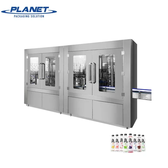 Rotary Automatic 12000~15000bph Pet Plastic Bottle Carbonated Soft Drink CSD Juice Beverage Rinsing Filling Capping Machine